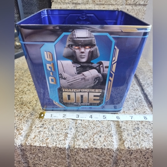 New Cinemark Popcorn Bucket Tin Transformers One - Picture 15 of 15